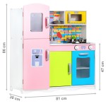 Bucatarie pentru copii Pastel din lemn cu accesorii incluse